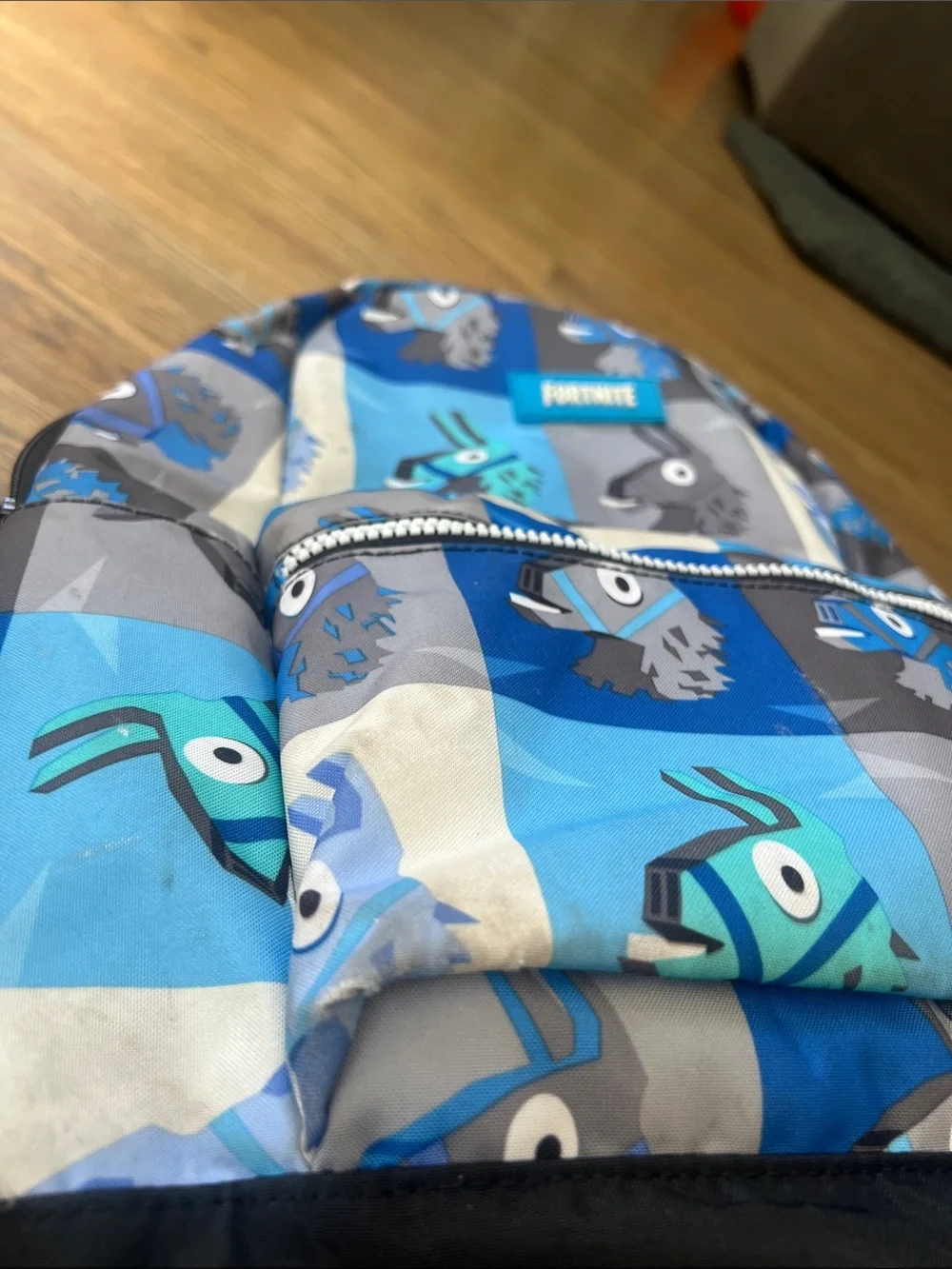 🦙 Fortnite Llama Graphic Backpack in Blue and Gray
